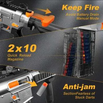 Automatic M416 Nerf Toy Gun for Kids Ages 8-12