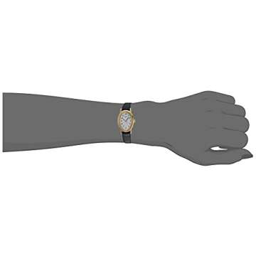 Timex Women's T21912 Cavatina Black Leather Strap Watch