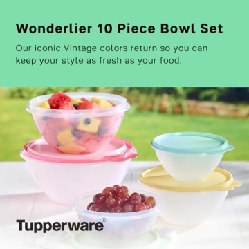 Tupperware Heritage Wonderlier 10 Piece Set - Vintage Colors
