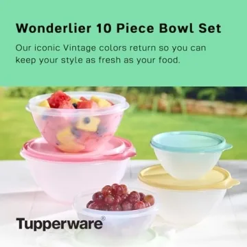 Tupperware Heritage Wonderlier 10 Piece Set - Vintage Colors
