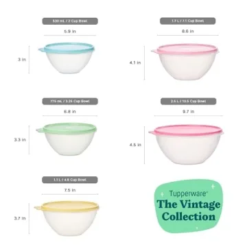 Tupperware Heritage Wonderlier 10 Piece Set - Vintage Colors