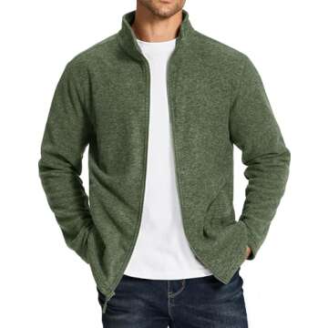 TACVASEN Fleece Jacket for Men - Lightweight & Stylish