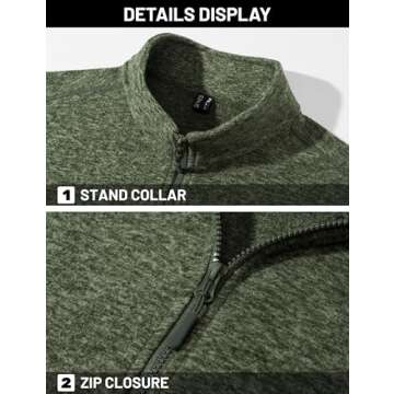 TACVASEN Fleece Jacket for Men - Lightweight & Stylish