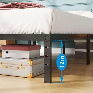 Modern JENLLY King Bed Frame with Storage & Easy Assembly