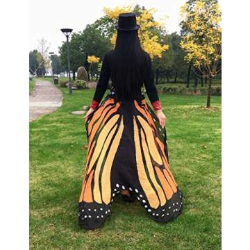 GRACIN Monarch Butterfly Wings for Halloween Costumes
