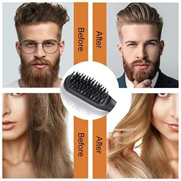 Xnuoyo Beard Straightener Brush with Anti-Scald Feature
