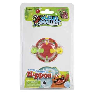 World's Smallest Hungry Hungry Hippos, Super Fun for Outdoors, Travel & Family Game Night, Multicolor, Miniature