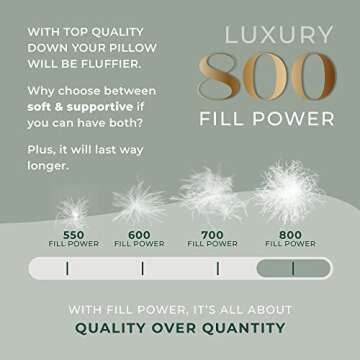 East Coast Bedding - King Size Pillow Pack of 1 - Firm Luxury Hotel Pillow for a Luxury Bed - 100% European Goose Down Pillow 800FP - Featherless Pillow for Sleeping