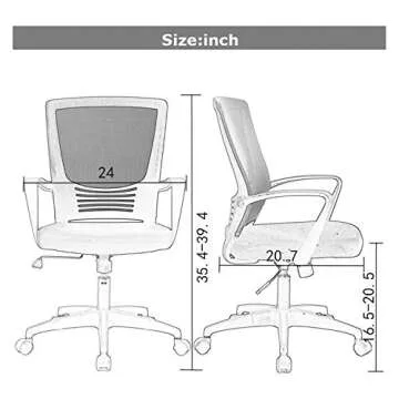 Modern Ergonomic Grey Executive Office Chair