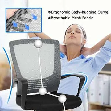 Modern Ergonomic Grey Executive Office Chair