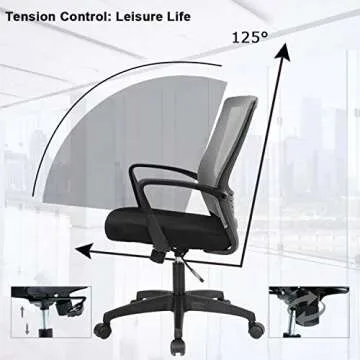 Modern Ergonomic Grey Executive Office Chair