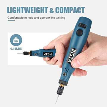 KeShi Cordless Rotary Tool - USB Rechargeable & 42 Accessories