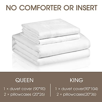 HYPREST King Size Linen Duvet Cover Set for Elegant Comfort