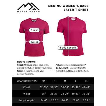Merino.tech Merino Wool Shirt Women - 100% Merino Wool Base Layer Women Short Sleeve Tee (Medium, Ebony Gray Crewneck)