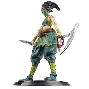 League of Legends, Official Akali Premium Collectible Action Figure with Base, Over 7-Inches Tall, The Champion Collection, Collector Grade, Ages 14 and Up