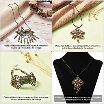 FASHEWELRY 120Pcs/box Antique Bronze Iron Filigree Connector Charm Pendants Tibetan Metal Filigree Findings for DIY Hairpin Necklace Jewelry Making