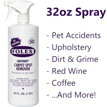 FOLEX Instant Carpet Spot Remover Kit with Reusable Cloth