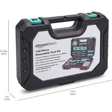 Amazon Basics Household Tool Kit 142 Piece Storage Case