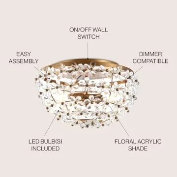 JONATHAN Y Isabelle Flush Mount Light for Stylish Illumination
