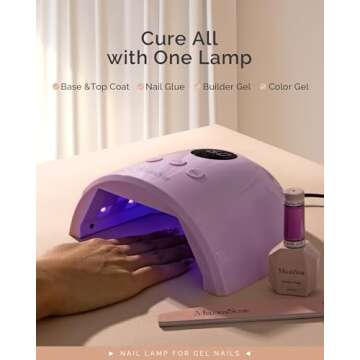 MelodySusie UV Nail Lamp, Plus30F LED Nail Dryer - Fast Curing Gel & User-Friendly Design