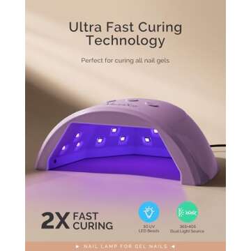 MelodySusie Plus30F UV Nail Lamp - Fast Gel Dryer