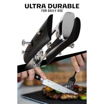 Dalstrong Steak Knife Set - 4-Piece - 5 inch Straight - Gladiator Series Elite - Forged German High-Carbon Steel - Black G10 Handle - Sheaths - Dinner Dad's Valentine Gift Set - NSF Certified