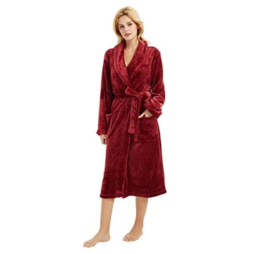 HEARTNICE Women's Fleece Bathrobe - Plush Comfort
