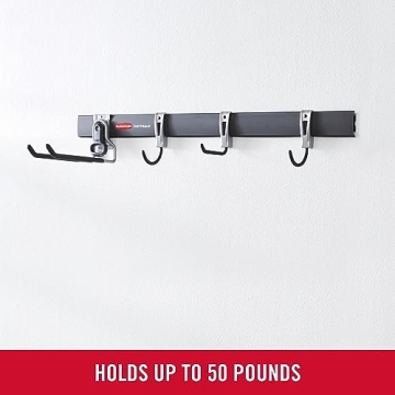 Rubbermaid FastTrack Garage Hook Rail System for Easy Storage