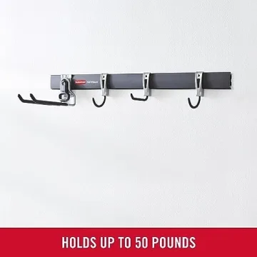 Rubbermaid FastTrack Garage Hook Rail System for Easy Storage