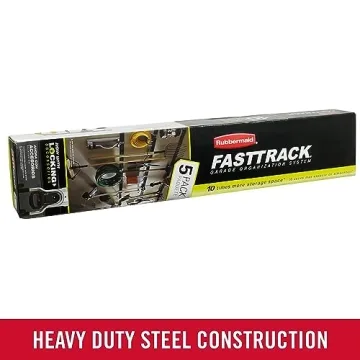 Rubbermaid FastTrack Garage Hook Rail System for Easy Storage