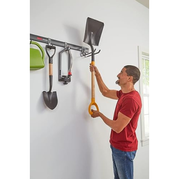 Rubbermaid FastTrack Garage Hook Rail System for Easy Storage