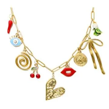 Stunning Gold Charm Necklace - Perfect for Layering