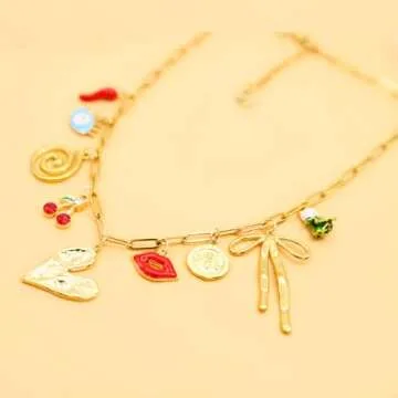 Trendy Gold Charm Necklace for Women - Layering Essential