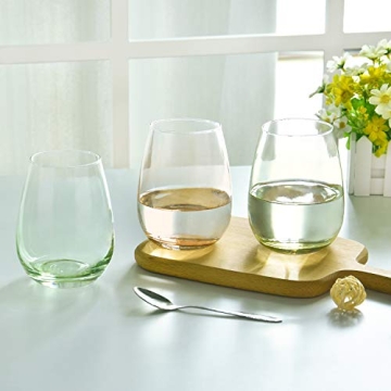 Colored Stemless Wine Glass Set of 6 for All Occasions