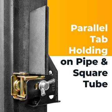 Adjustable Magnetic Tab Holder, Vertical/Horizontal Tab Holding, Adjustable V-Pads, Max Pull Force: 18 LBS, Tack Welding Tool, Patented Design, MFT10