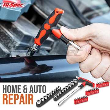 Hi-Spec 73pc Home & Auto Tool Kit for DIY Repair