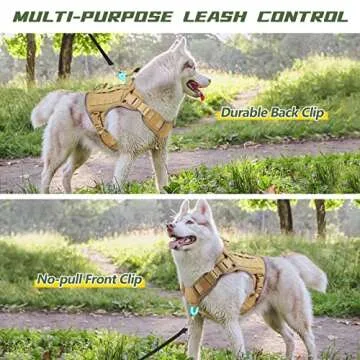 Durable Tactical Dog Harness for Large Breeds