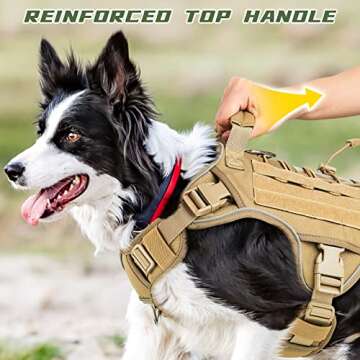 Durable Tactical Dog Harness for Large Breeds