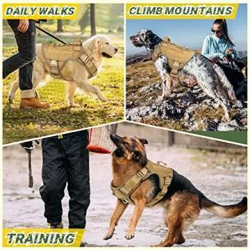 Durable Tactical Dog Harness for Large Breeds