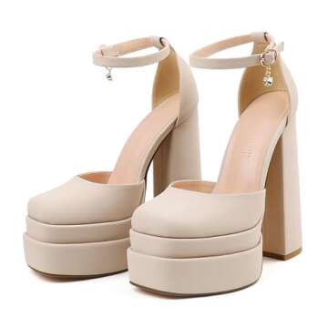 Stylish MERUMOTE High Heels with Rhinestones for Women