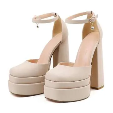 Stylish MERUMOTE High Heels with Rhinestones for Women