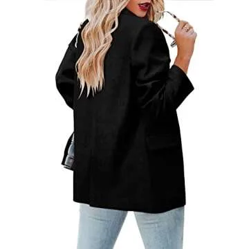 CRAZY GRID Women’s Stylish Double Breasted Blazer for All Occasions