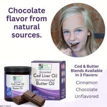 Green Pasture Butter Oil/Fermented Cod Liver Oil Blended Gel - 6.4 oz.- (Chocolate)