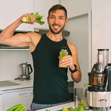 TOMNK 35pcs 8oz Plastic Juice Bottles with Caps, Reusable Clear Bottles with Label, Funnel and Brush Beverage Containers Bulk with Lids for Juicing, Smoothies, Drinking