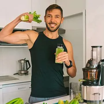 TOMNK 35pcs 8oz Plastic Juice Bottles with Caps, Reusable Clear Bottles with Label, Funnel and Brush Beverage Containers Bulk with Lids for Juicing, Smoothies, Drinking