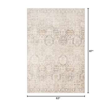 Mark&Day Area Rugs, 5x7 Geelbroek Traditional Tan/Ivory Area Rug for Living Room, Bedroom or Kitchen