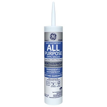 GE GE012A Silicone Sealant Caulk - Clear All Purpose 12 Pack