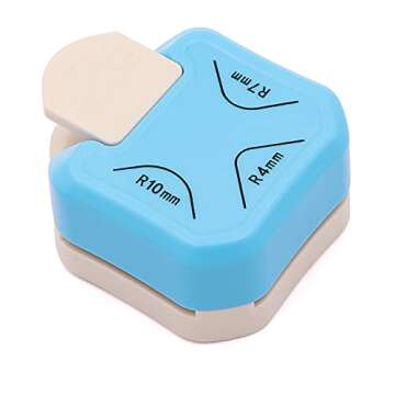 Jeemiter 3 in 1 Corner Rounder Punch - Hole Punch 4mm 7mm 10mm 3-Way Corner Cutter for Paper Craft, DIY Projects, Photo Cutter, Card Making and Scrapbooking Crafting Handmade Activity