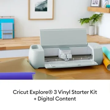 Cricut Explore 3 Cutting Machine Vinyl Starter Bundle