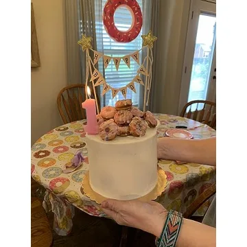 Happy Birthday Cake Bunting Topper - Elegant Cake Decor